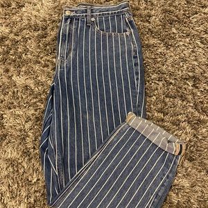 AE Pinstripe Mom Jean